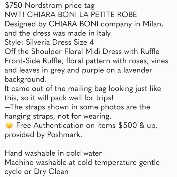 NWT sz 4 CHIARA BONI Silveria Dress LA PETITE ROBE Roses Floral Wedding Reunion - Picture 5 of 16